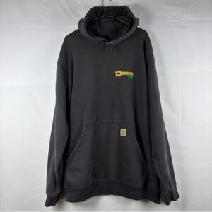 Carhartt Black Hoodie Sweatshirt Mens XL Loose Fit Heavyweight Workwear Streetwe